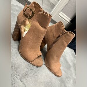Tan Suede ankle boots